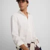Camisa sport raqueta estructura blanco