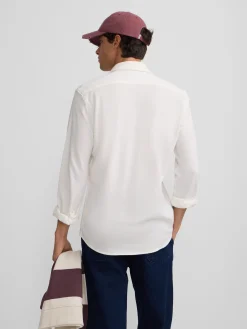 Camisa sport raqueta estructura blanco