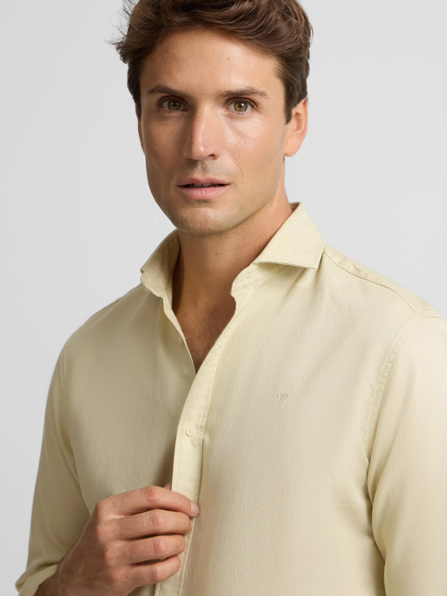 Camisa sport raqueta estructura amarillo