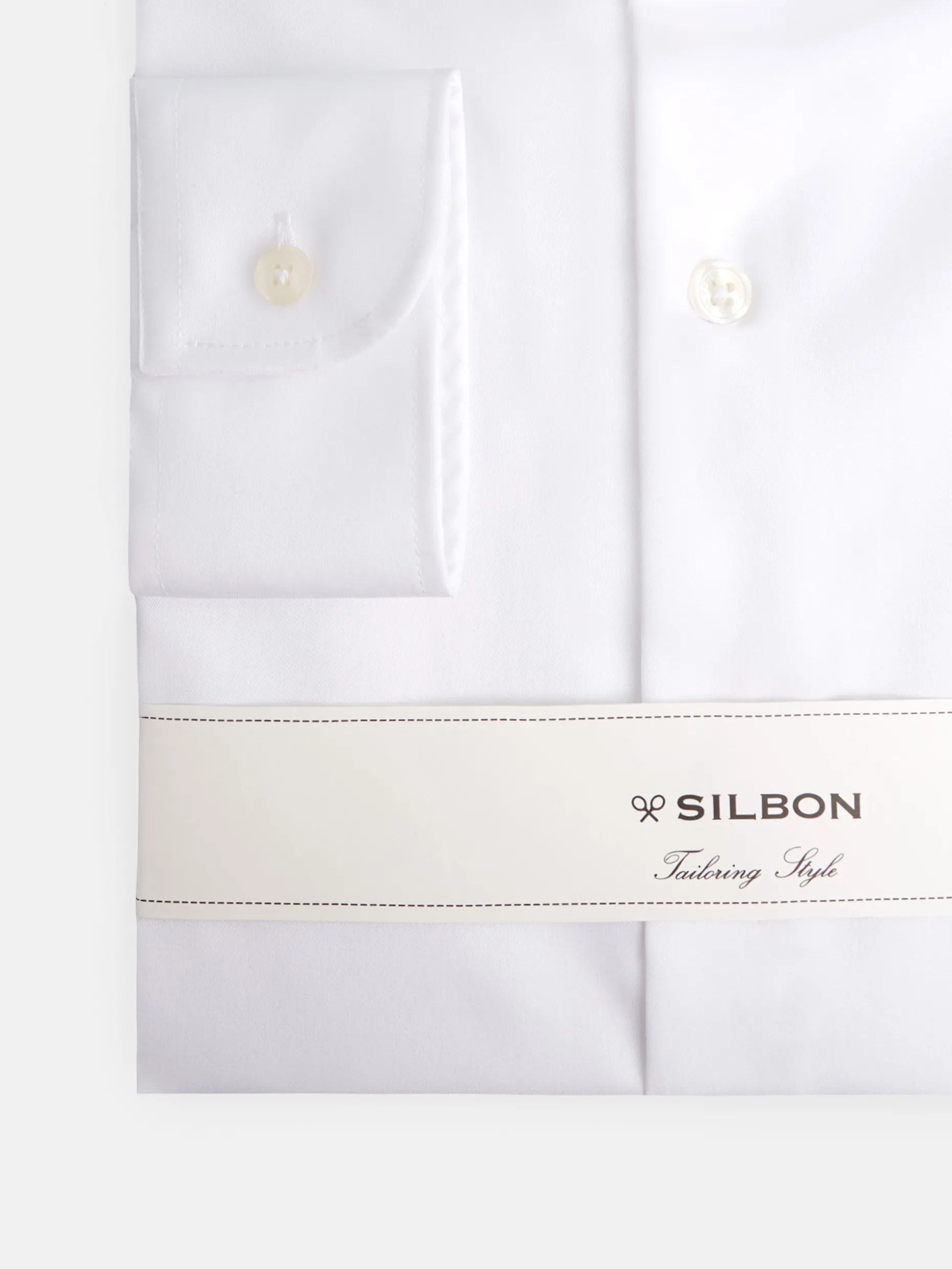 Camisa vestir blanca puño simple easy iron