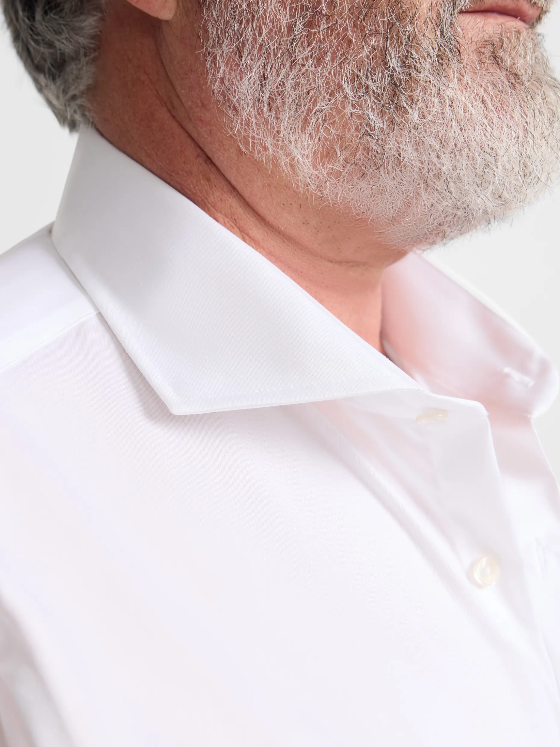 Camisa vestir blanca puño simple easy iron