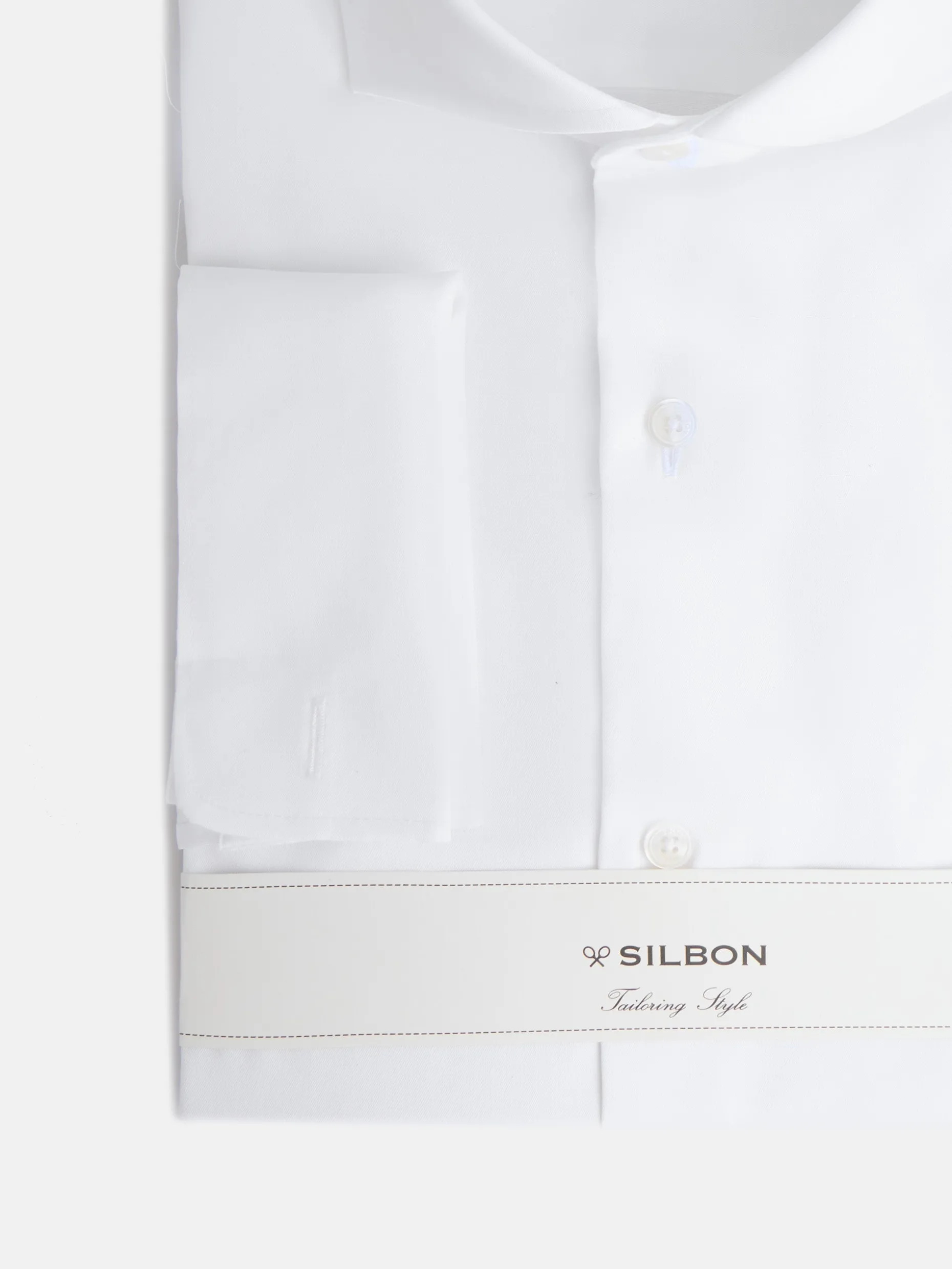 Camisa vestir blanca puño doble easy iron