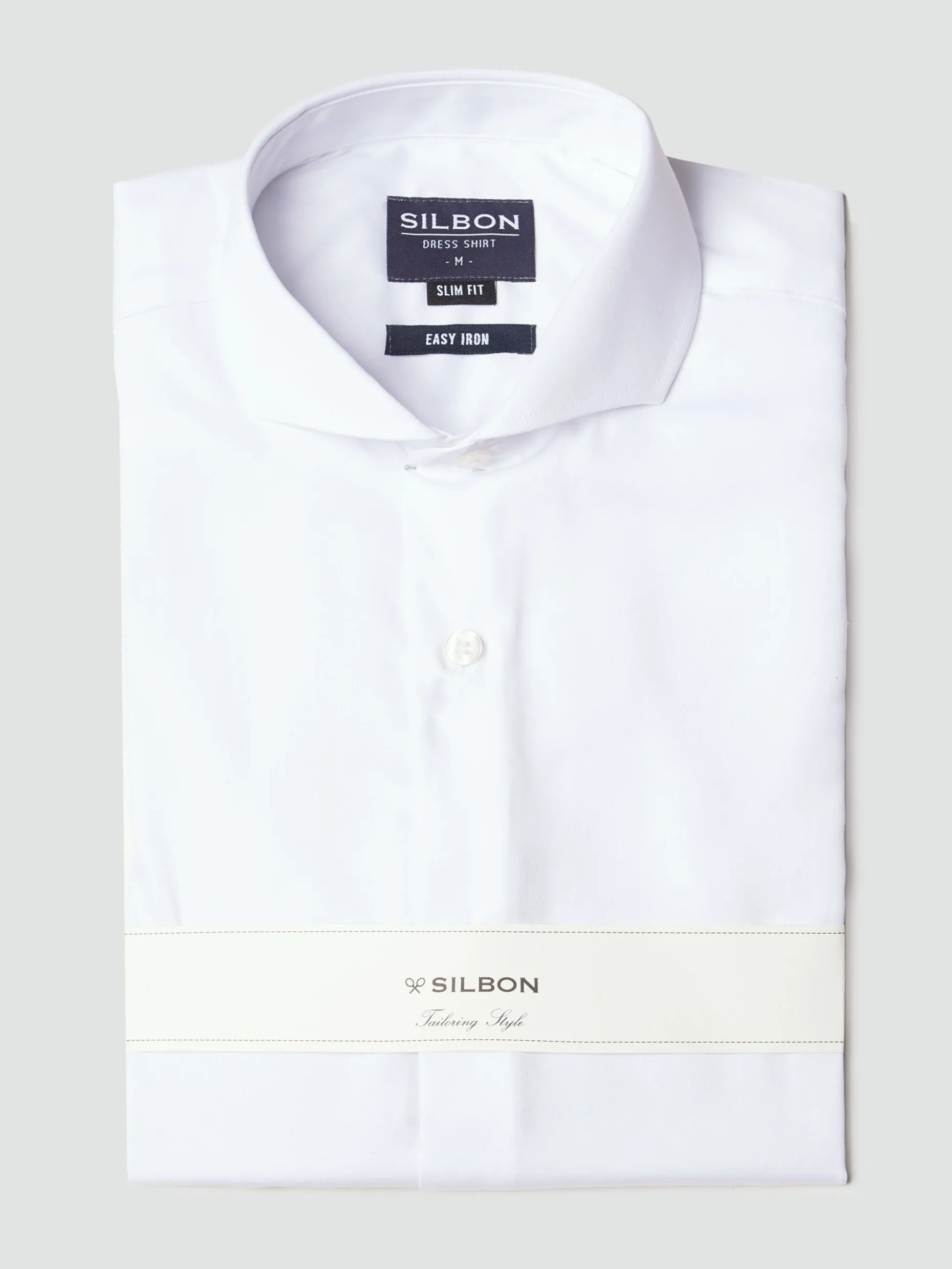 Camisa vestir blanca puño doble easy iron