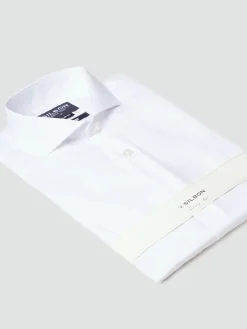 Camisa vestir blanca puño doble easy iron