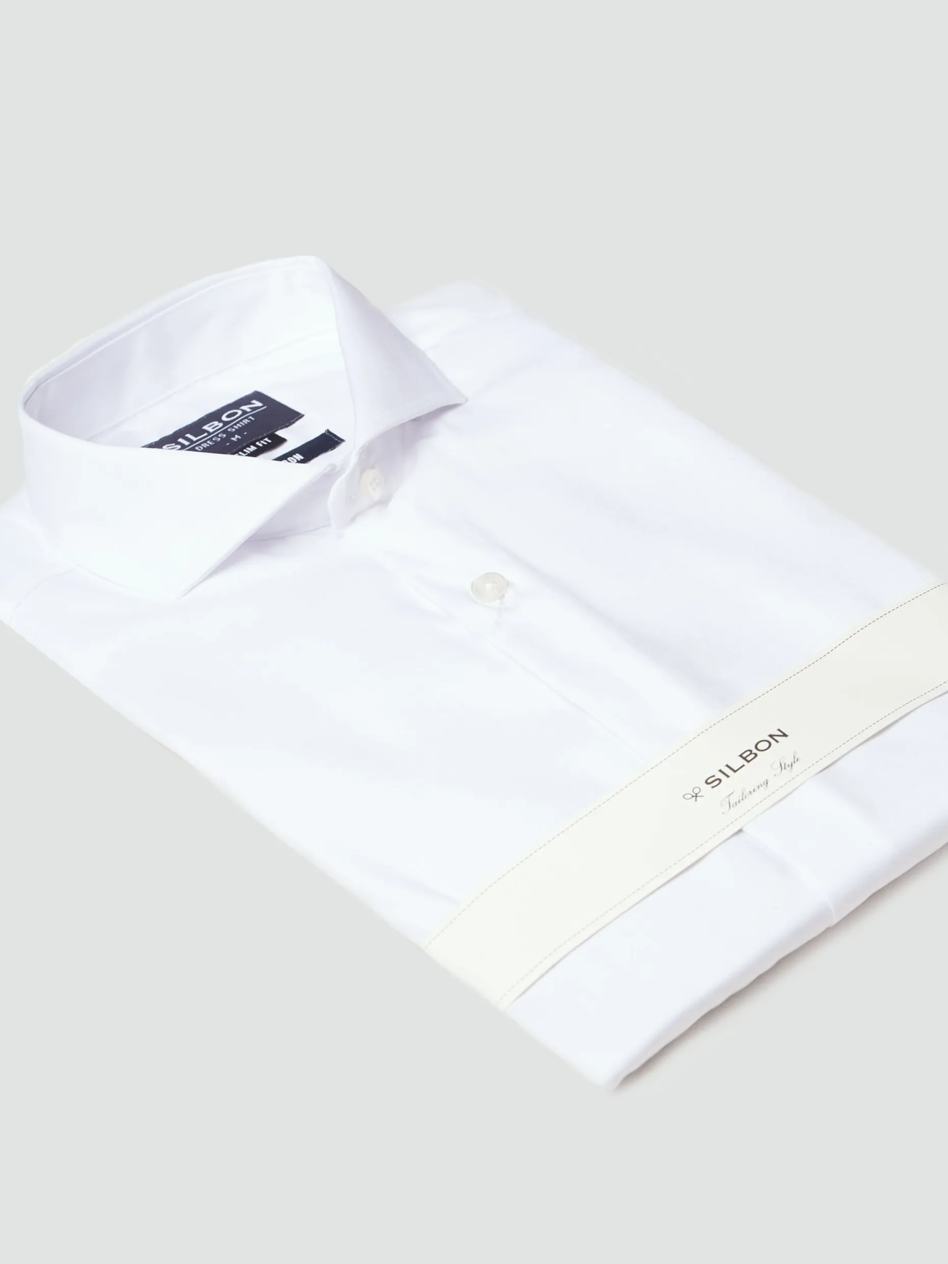 Camisa vestir blanca puño doble easy iron