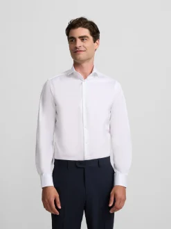 Camisa vestir easy iron puño simple blanca