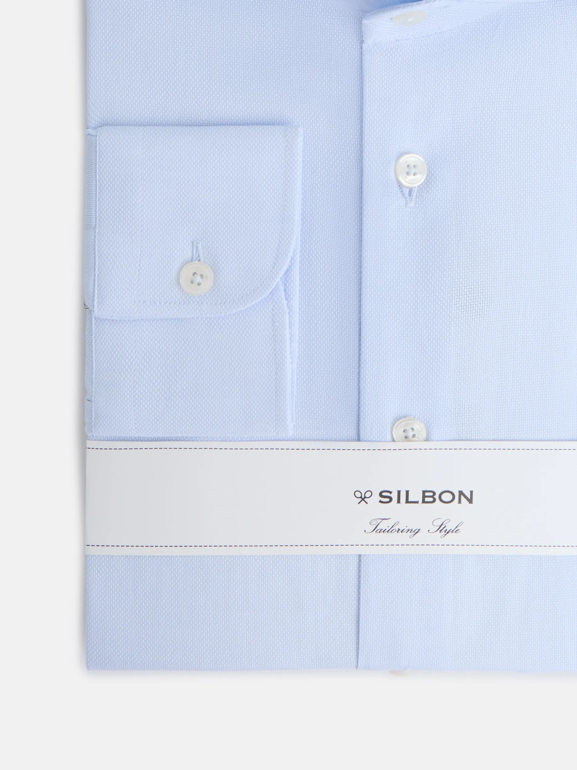 Camisa vestir estructura celeste clara