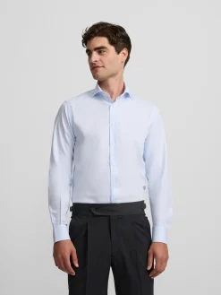 Camisa vestir estructura celeste clara