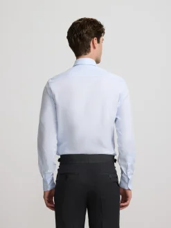 Camisa vestir estructura celeste clara