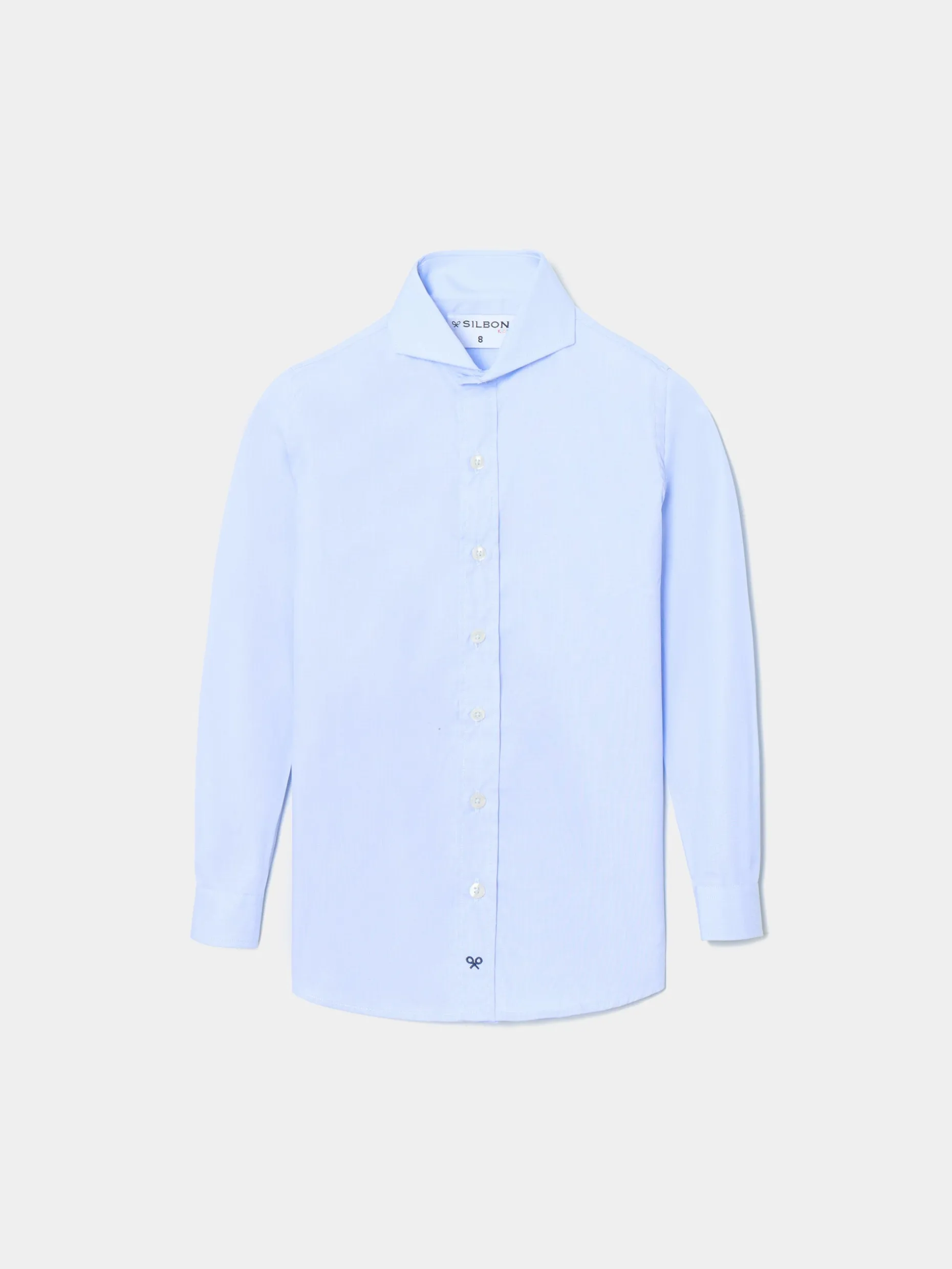Camisa vestir kids puño simple celeste