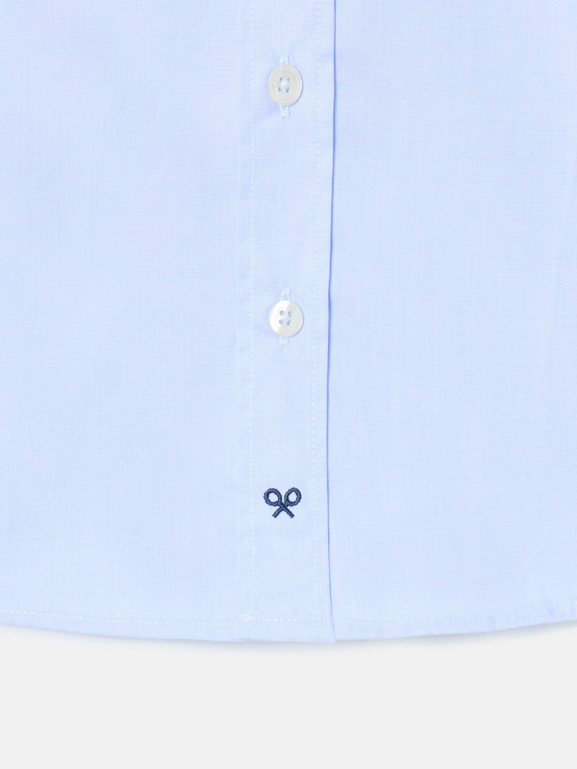 Camisa vestir kids puño simple celeste
