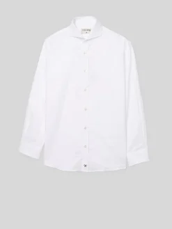 Camisa vestir kids puño simple blanca