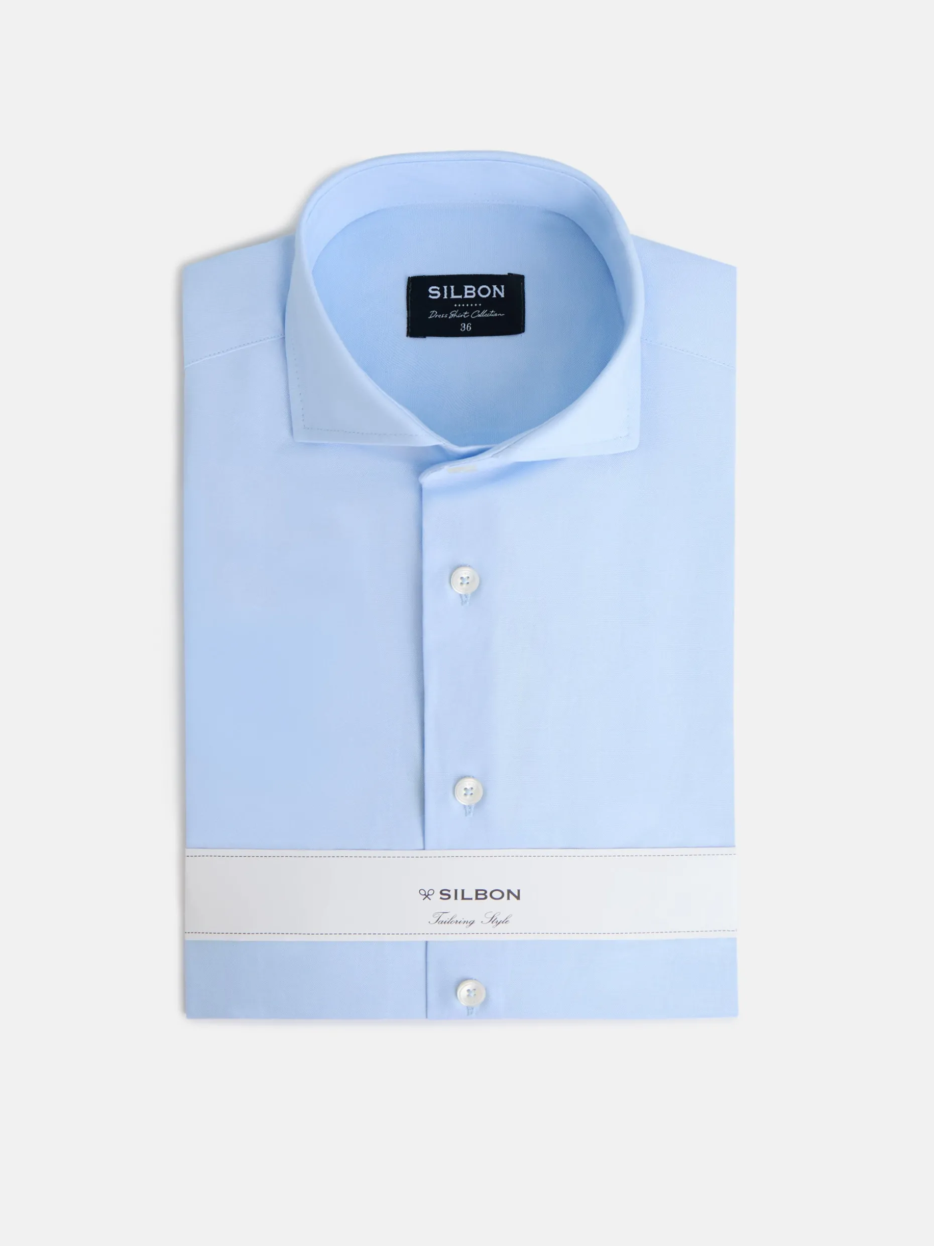 Camisa vestir lisa celeste