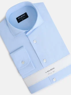 Camisa vestir lisa celeste
