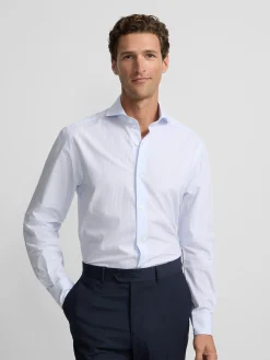 Camisa vestir microrayas celeste