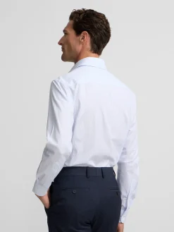 Camisa vestir microrayas celeste
