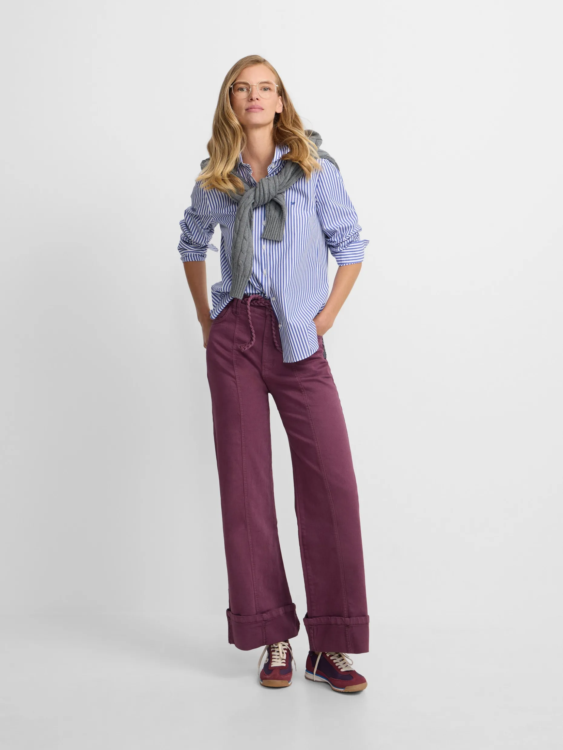 Camisa woman rayas azul y blanco