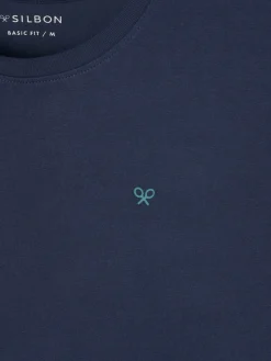 Camiseta circulo etnico multicolor azul marino