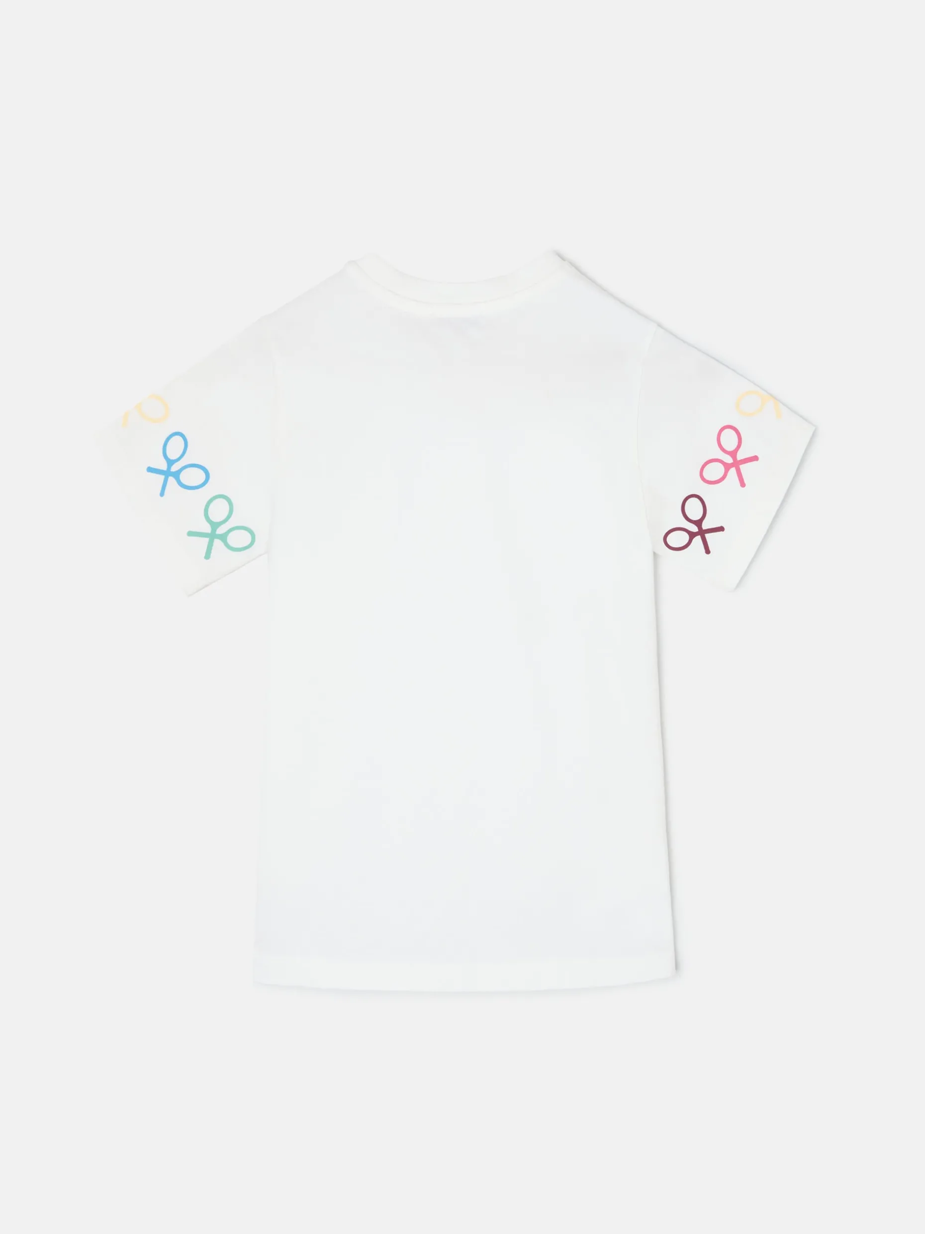 Camiseta girl raquetas multicolor blanca