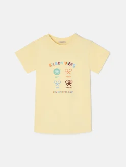 Camiseta girl silbon vibes amarilla