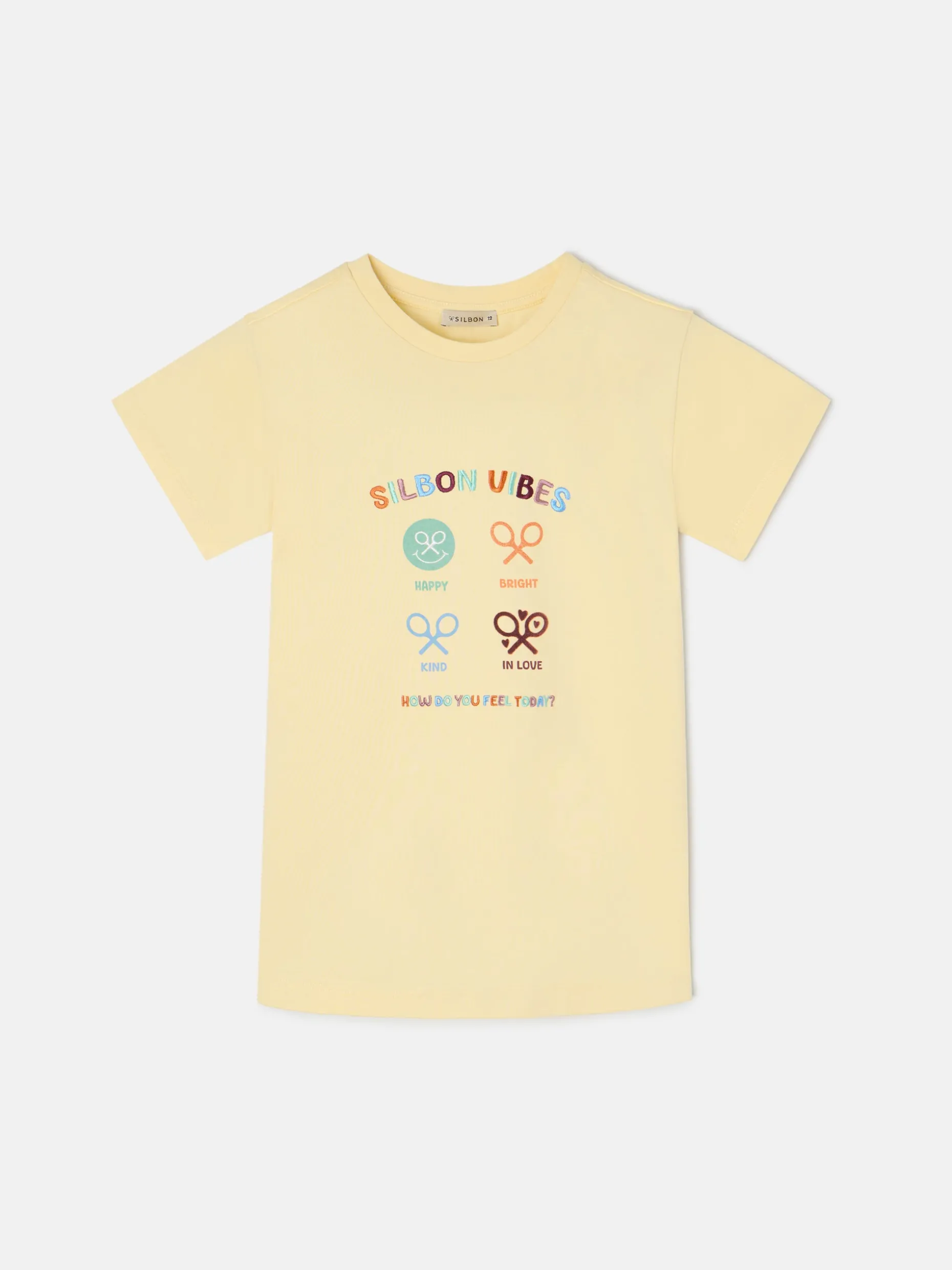 Camiseta girl silbon vibes amarilla