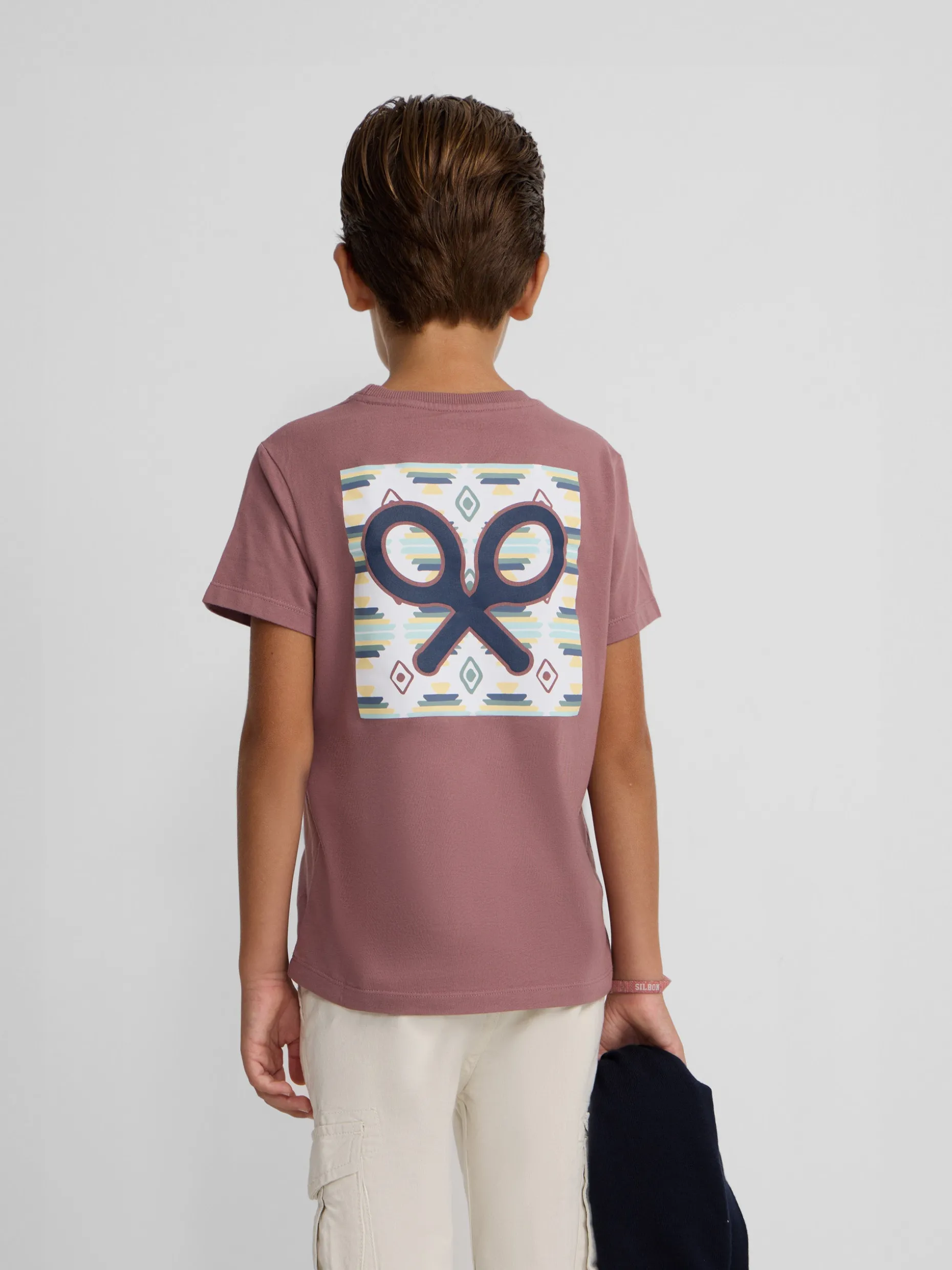 Camiseta kids etnica burdeos