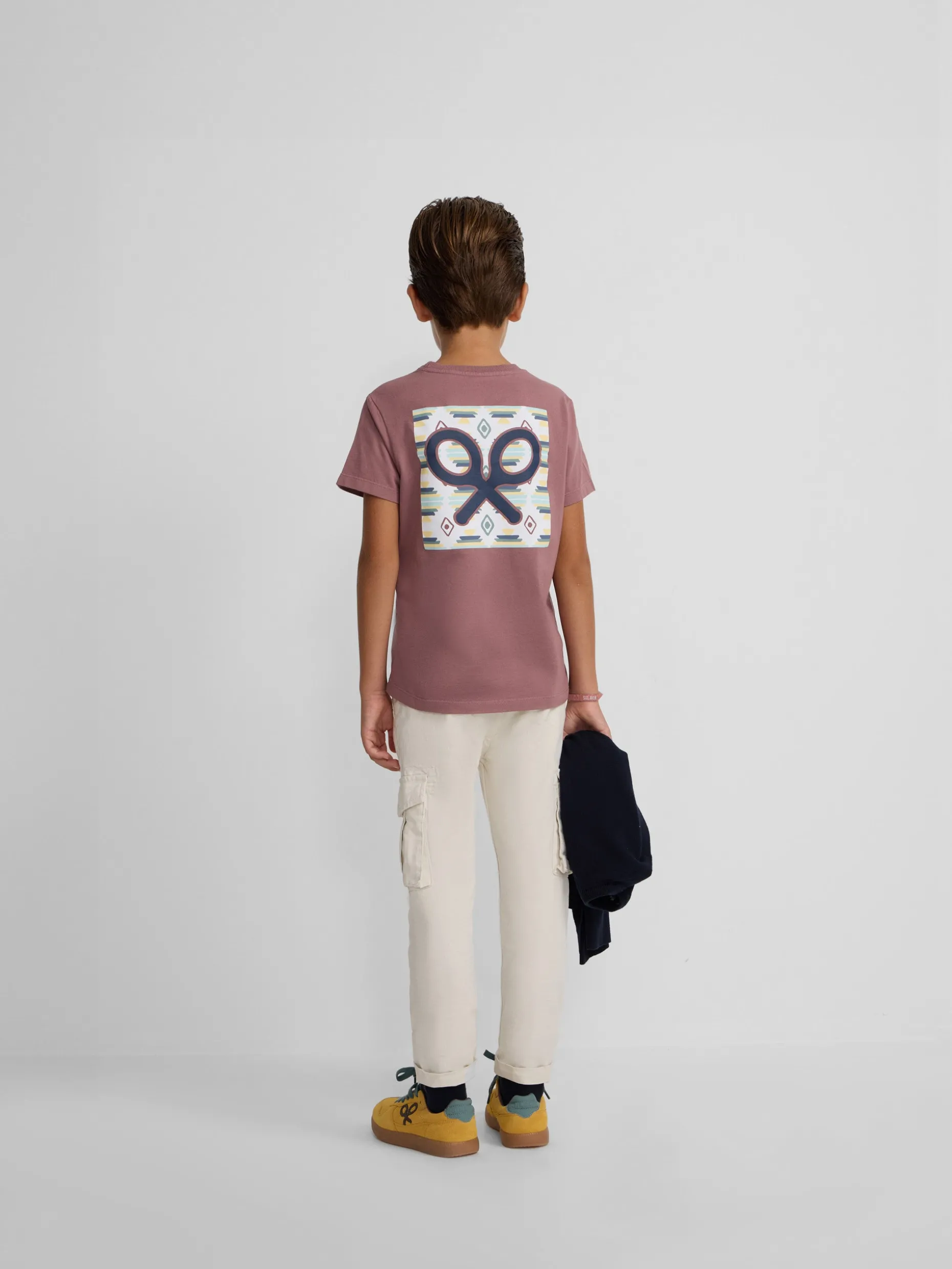 Camiseta kids etnica burdeos