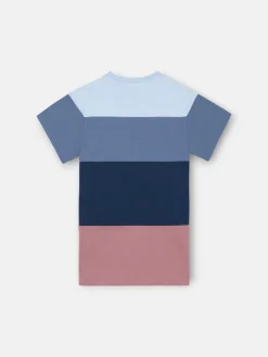 Camiseta kids franjas colores azul