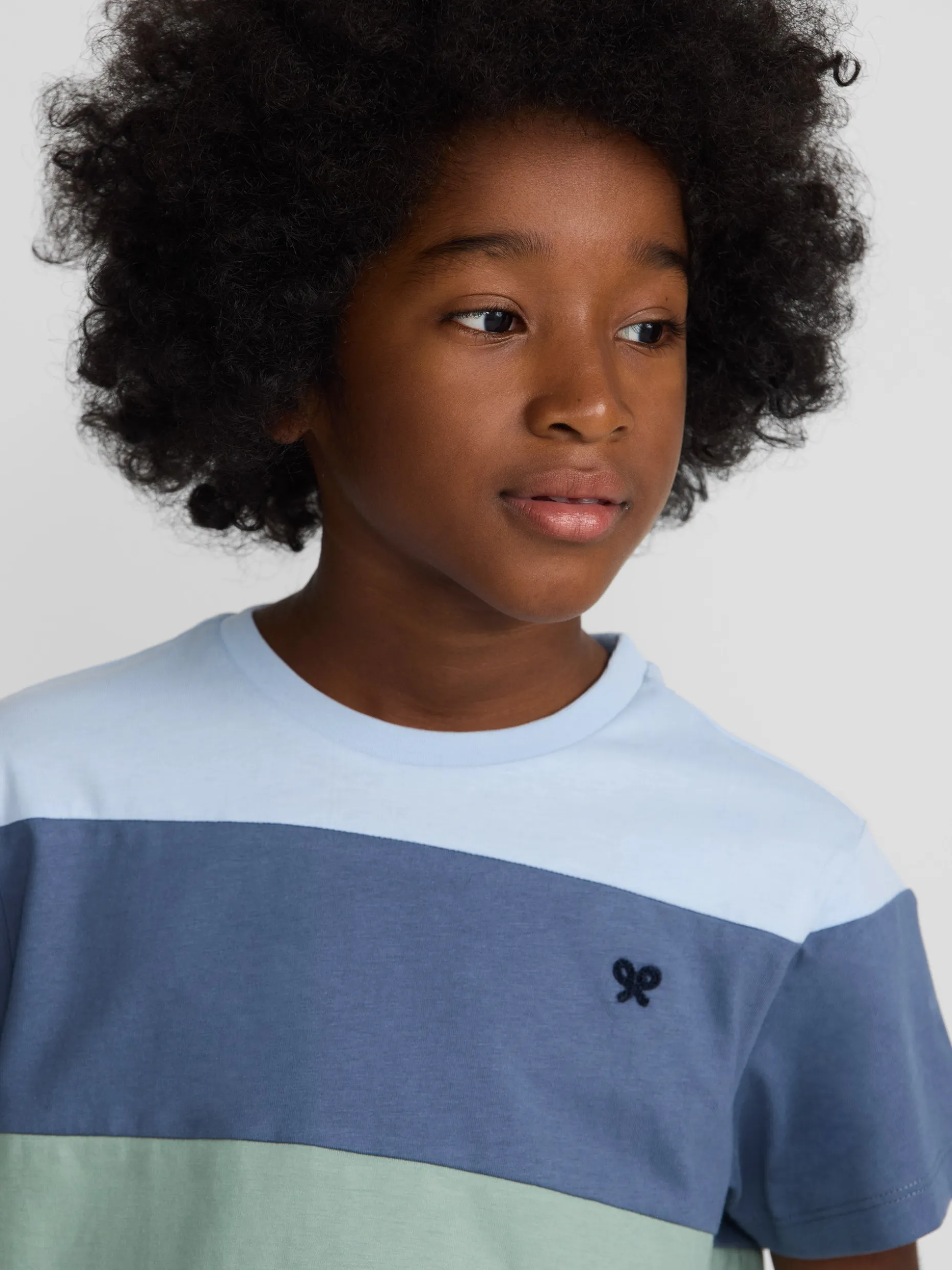 Camiseta kids franjas colores verde