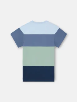 Camiseta kids franjas colores verde