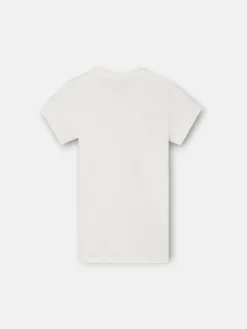 Camiseta kids letras multicolor blanca