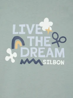 Camiseta kids live the dream verde