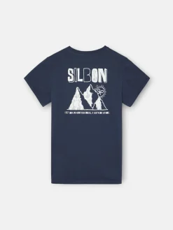 Camiseta kids mountain azul marino