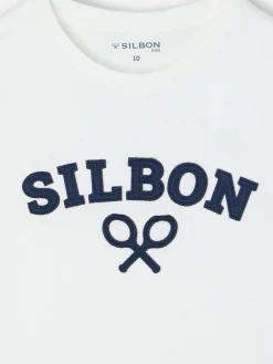 Camiseta kids raqueta media blanca