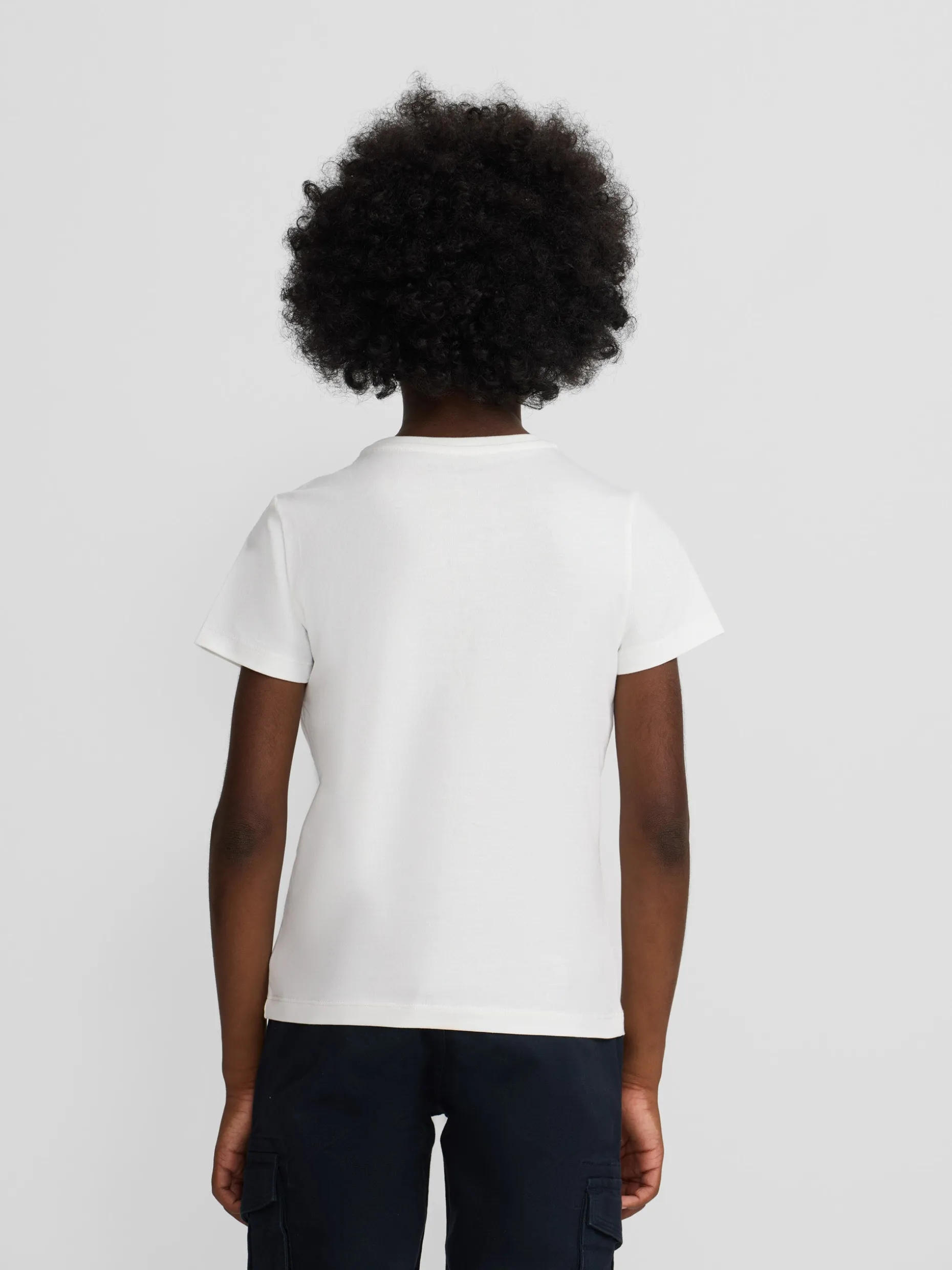 Camiseta kids raqueta media blanca