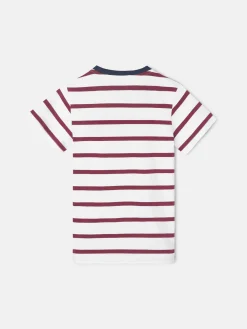 Camiseta kids rayas burdeos