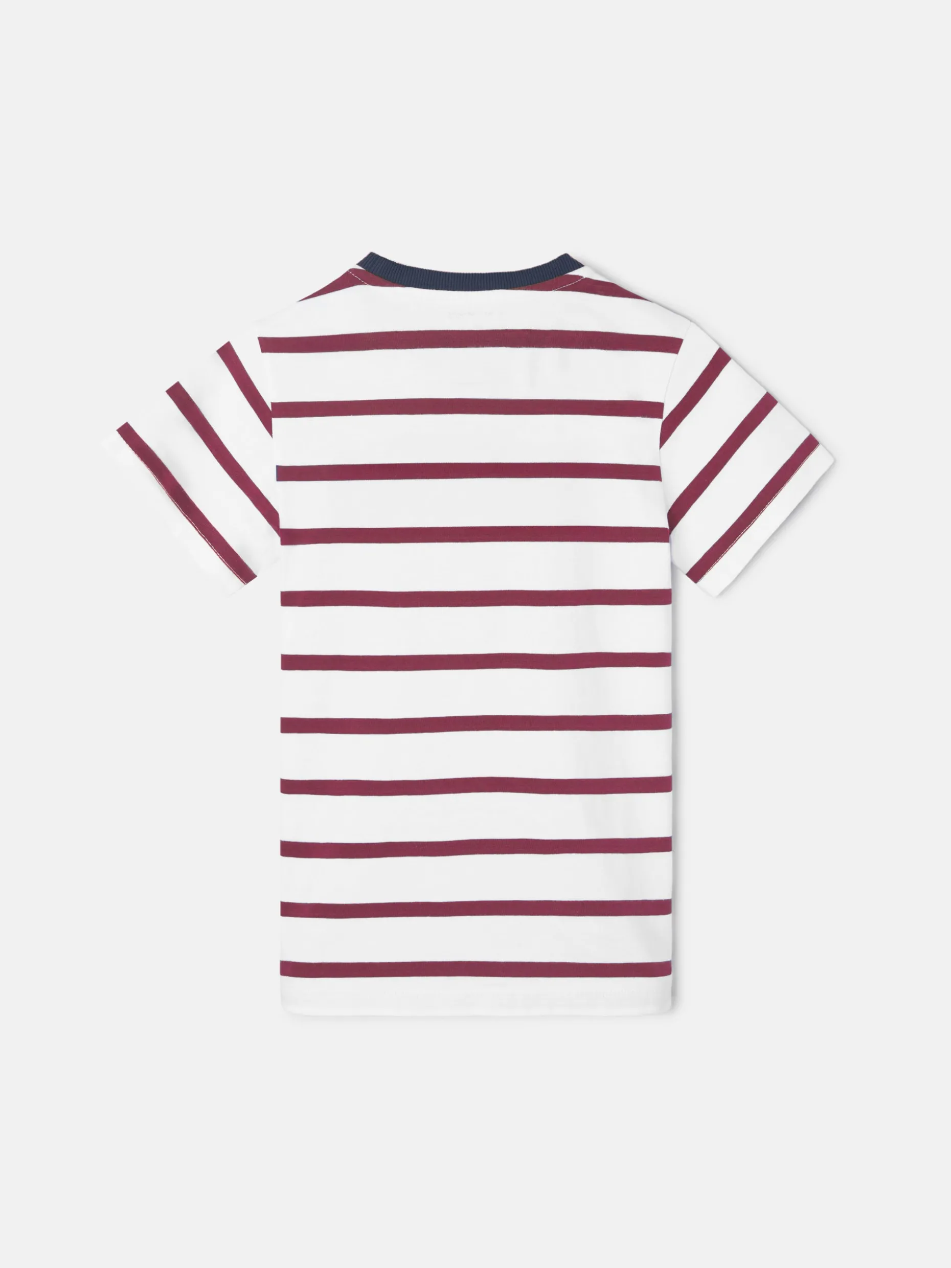 Camiseta kids rayas burdeos