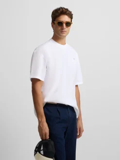Camiseta lisa miniparche blanca