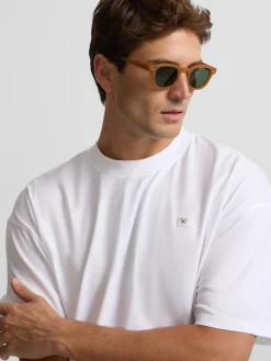 Camiseta lisa miniparche blanca