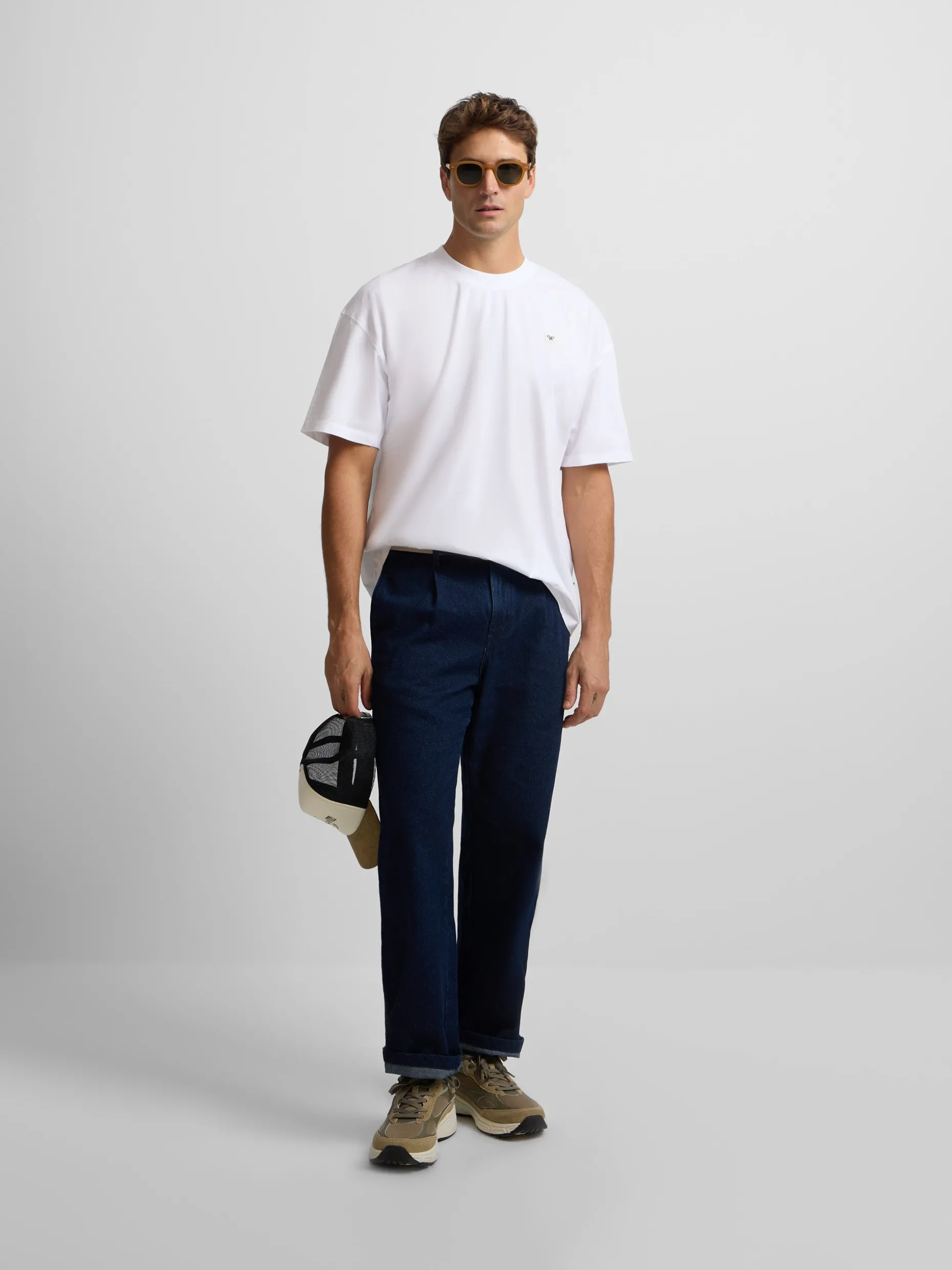 Camiseta lisa miniparche blanca