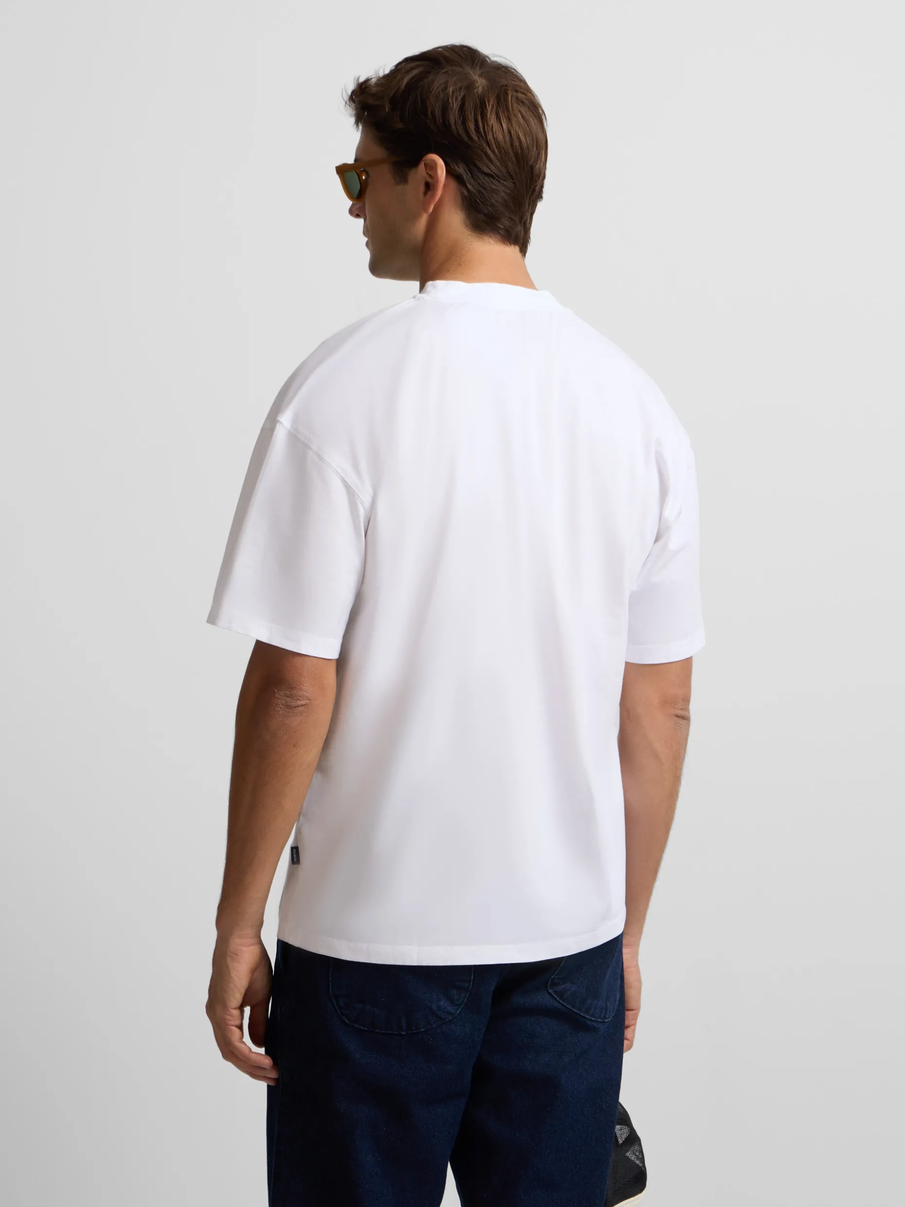 Camiseta lisa miniparche blanca