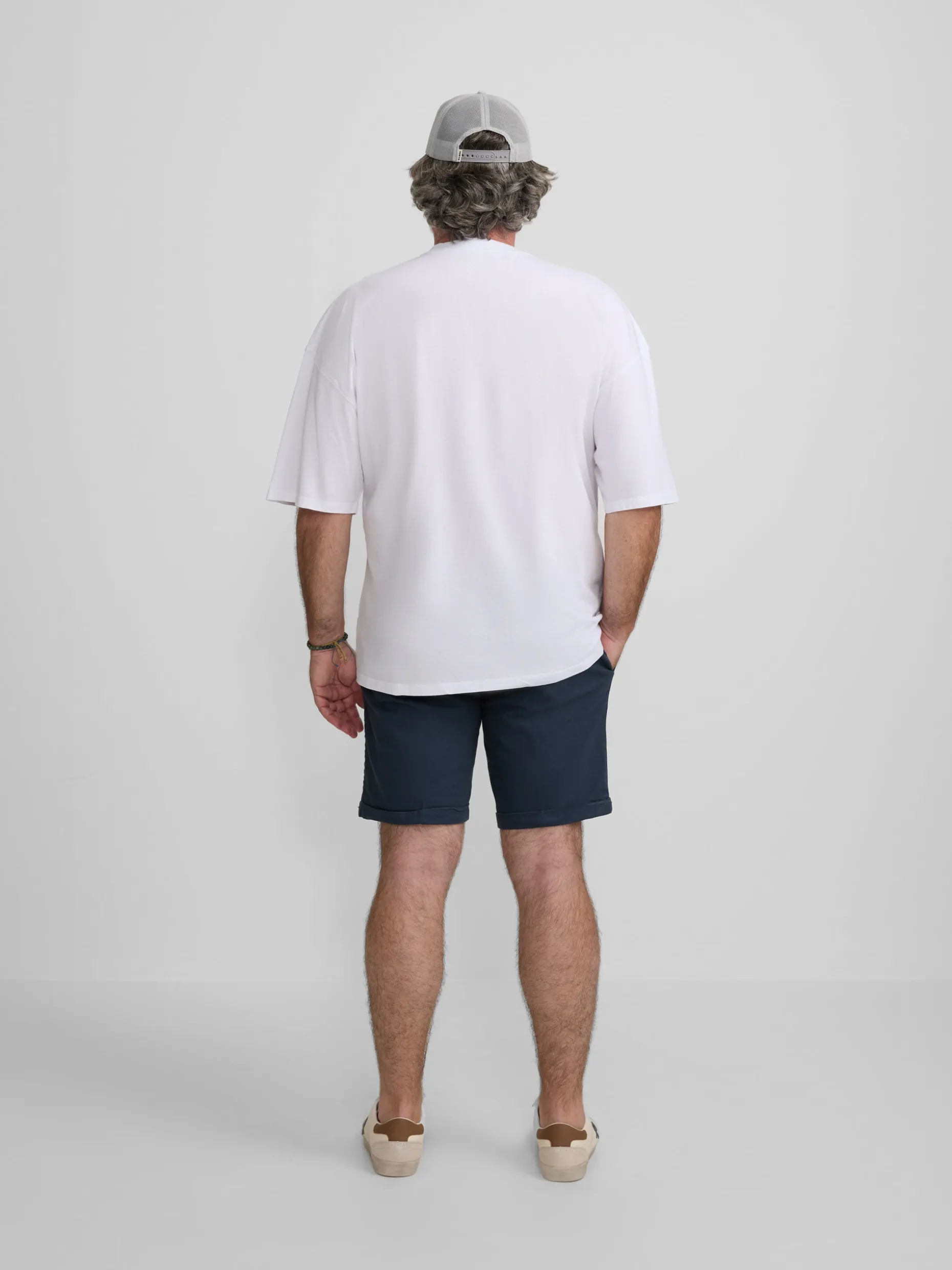 Camiseta lisa miniparche blanca