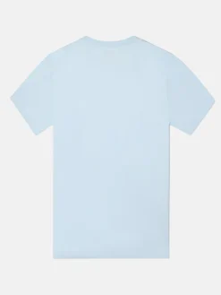 Camiseta lisa miniparche azul claro