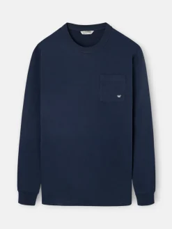 Camiseta manga larga bolsillo azul marino