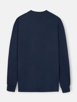 Camiseta manga larga bolsillo azul marino