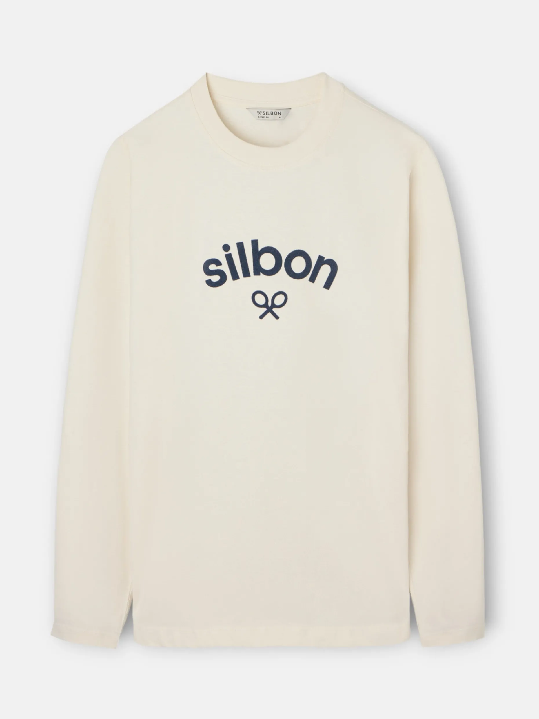 Camiseta manga larga logo medio piedra