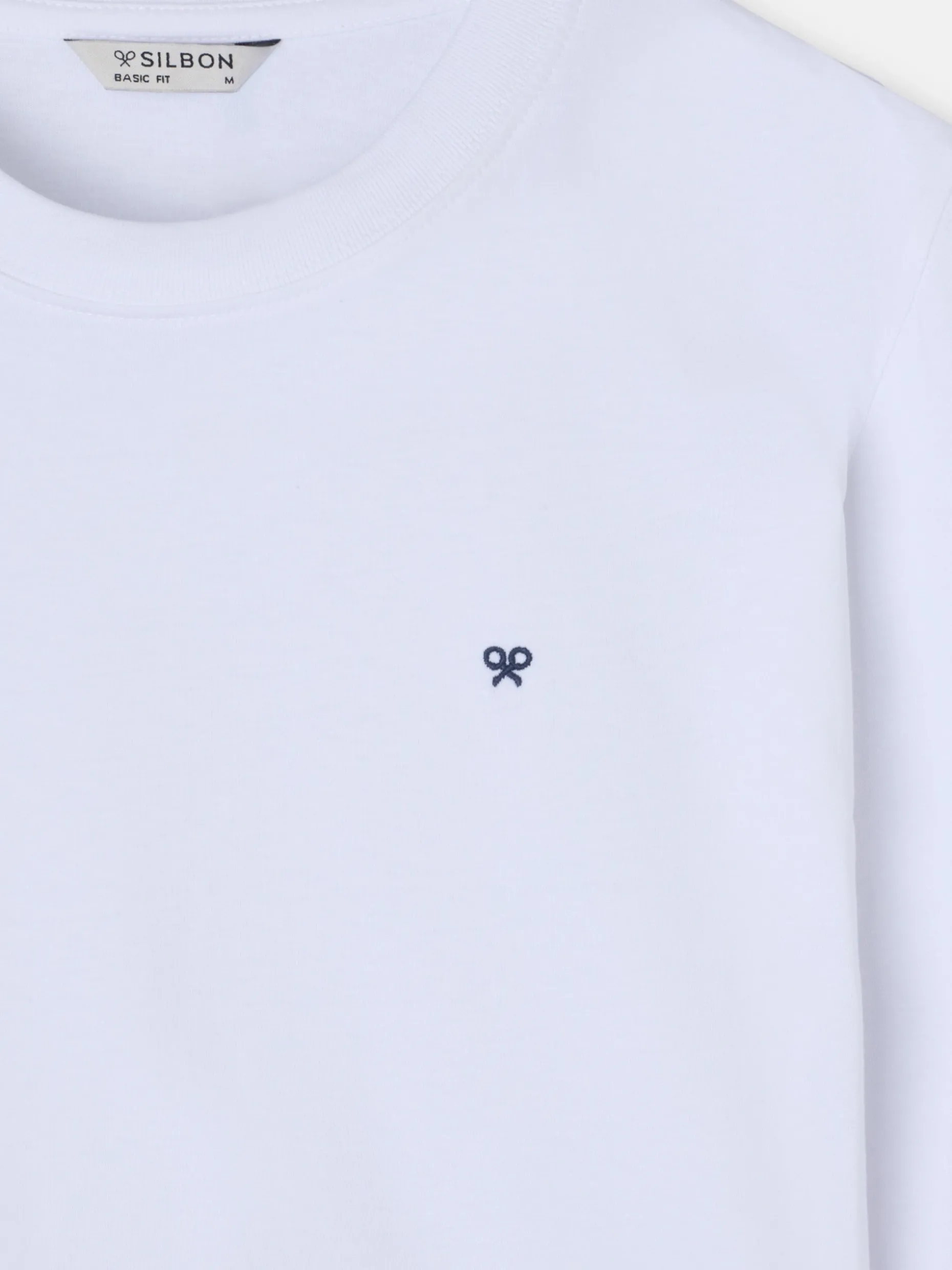 Camiseta manga larga minilogo blanca
