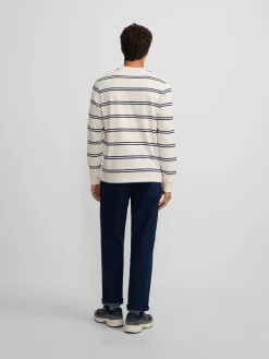 Camiseta manga larga rayas azul marino