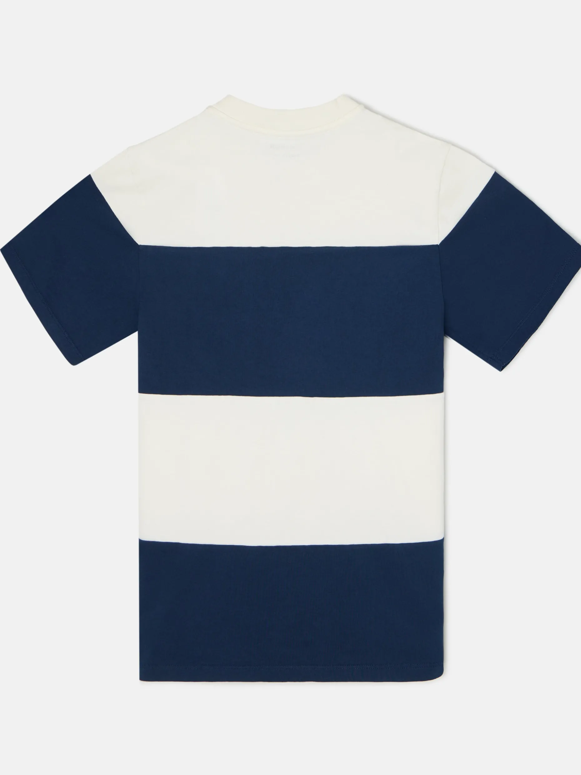 Camiseta raya ancha azul marino crema