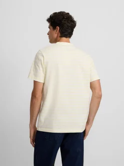 Camiseta raya media amarillo